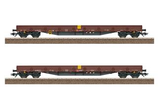 Trix H0 DB AG Niederbordwagen-Set Res-x, Schienenladung, Ep. VI, 2-tlg.