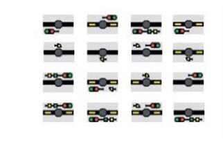 Uhlenbrock Track-Control Folie Signal-Symbole Linksverkehr