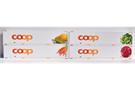 Viessmann H0 Coop 45'-Kühlcontainer-Set 1 Apfel/Karotte/Birne/Salat, 4-tlg. (Sonderserie)