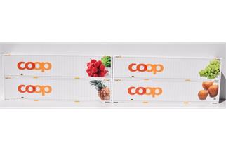 Viessmann H0 Coop 45'-Kühlcontainer-Set 2 Trauben/Kartoffeln/Ananas/Radieschen, 4-tlg. (Sonderserie)