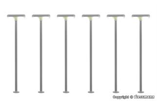 Viessmann H0 LED-Bahnsteigleuchte, weiss (Inhalt: 6 Stk.)