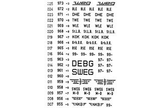 Weinert H0 Schiebebild-Beschriftung für Schmalspurwagen