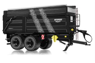 Wiking 1:32 Krampe Big Body 650 Hinterkipper mit Silageaufsatz, schwarz mit Reifenspuren