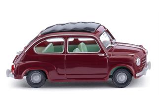 Wiking H0 Fiat 600, weinrot