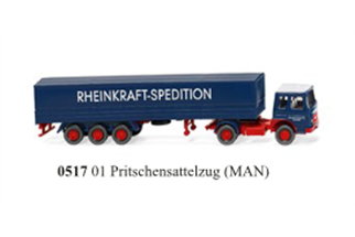 Wiking H0 MAN Pritschensattelzug Rheinkraft-Spedition (Spezialpreis)