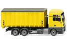Wiking H0 MAN TGX Euro 6c mit Meiller Abrollcontainer, zinkgelb