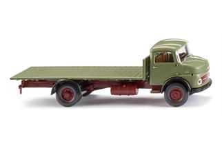 Wiking H0 MB Kurzhauber Flachpritschen-LKW, schilfgrün