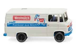 Wiking H0 MB L406 Kastenwagen, Westmilch