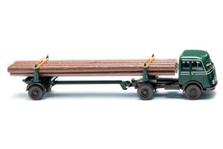 Wiking H0 MB Pullman Langholztransporter, moosgrün