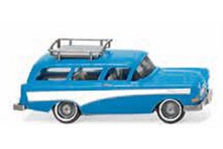 Wiking H0 Opel Caravan 1957, hellblau/weiss