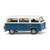 Wiking H0 VW T2b Bus, blaugrau/weiss