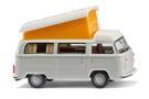 Wiking H0 VW T2b Campingbus, lichtgrau/weiss