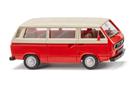 Wiking H0 VW T3 Bus, rot/hellelfenbein