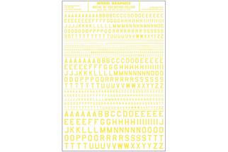 Woodland Decals Buchstaben 45° USA Gothic, gelb