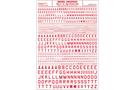 Woodland Decals Buchstaben 45° USA Gothic, rot