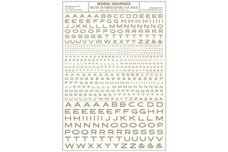 Woodland Decals Buchstaben Extended Gothic R.R., gold