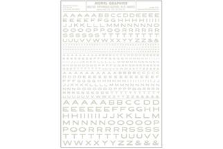 Woodland Decals Buchstaben Extended Gothic R.R., weiss