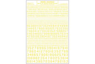 Woodland Decals Zahlen 45° USA Gothic, gelb