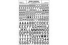 Woodland Decals Zahlen + Buchstaben 45° USA Gothic, schwarz