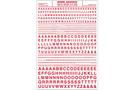 Woodland Decals Zahlen + Buchstaben Gothic R.R., rot