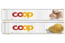 Aare Valley Models H0 45` Container-Set Coop, Champigon/Birne, 2-tlg.
