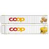 Aare Valley Models H0 45` Container-Set Coop, Kartoffeln/Peperoni, 2-tlg.