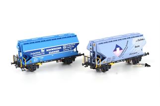 Aare Valley Models N SBB Zuckerwagen-Set Upps, blau, 2-tlg.