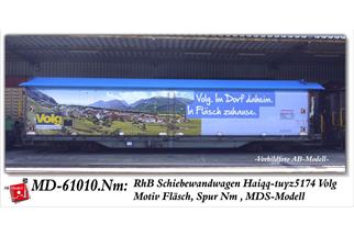 AB-Modell/MDS Nm RhB Schiebewandwagen Haiqq-tuyz 5174, Volg - Fläsch