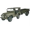 ACE H0 Armee-Jeep Willys M38A1 mit Anhänger