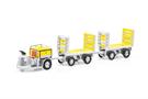 ACE H0 SBB NEFAG Schlepper 3-Rad mit 2 Trolleys SBB, gelb/silber