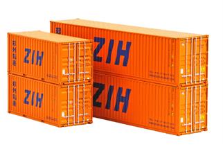ACME H0 20' und 40'-Container-Set ZIH, 4-tlg.