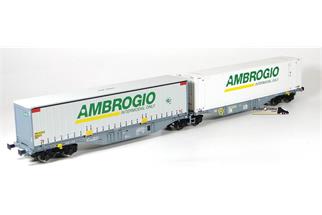 ACME H0 Ambrogio Doppel-Containerwagen Sggmrss ’90 Ambrogio
