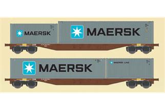 ACME H0 DSB Containerwagen-Set Typ Sgns Maersk, 2-tlg.