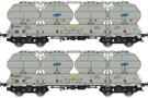 Albert Modell H0 CEMET Zementsilowagen-Set Uacs, grau, Ep. VI, 2-tlg.