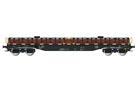 Albert Modell H0 On Rail Flachwagen Smnps, schwarz, mit Ladung, Ep. VI
