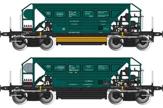 Albert Modell H0 PKP Schüttgutwagen-Set Facc, grün, Ep. V, 2-tlg.