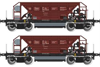 Albert Modell H0 PKP Schüttgutwagen-Set Fad, braun, Ep. IV, 2-tlg.