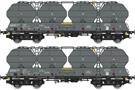 Albert Modell H0 PKP Zementsilowagen-Set Uacs-x, grau, Ep. IV, 2-tlg.