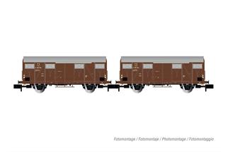 Arnold N FS gedecktes Güterwagen-Set Gs, Ep. III, 2-tlg.
