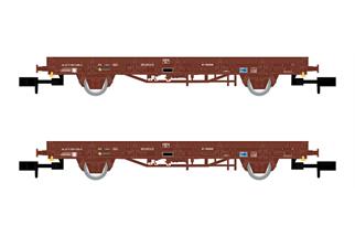 Arnold N RENFE Flachwagen-Set Ks, beladen mit Tabacalera-Tabaksäcken, Ep. IV, 2-tlg.