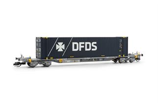 Arnold TT Touax Containertragwagen Sffgmss, DFDS, Ep. VI