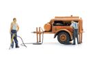 Artitec H0 Kompressoranhänger mit Drucklufthammer + 2 Figuren