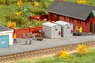 Auhagen TT Wellblechschuppen Öllager