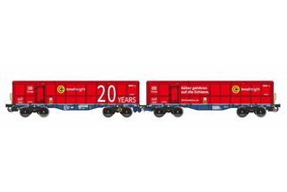 B-Models H0 DB Cargo Innofreight ScrapTainer, rot WirSindGüter.de, 2-tlg.