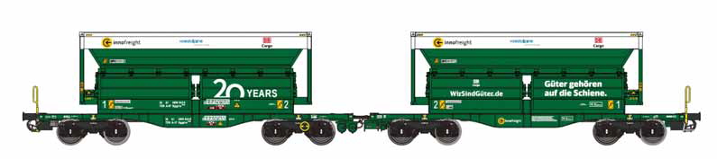 B-Models H0 DB Cargo/voestalpine Innofreight RockTainer ORE, Grün ...