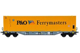 B-Models H0 ERSA Containertragwagen Sgns, 45'-Container P&O Ferrymasters