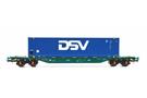 B-Models H0 Lineas Containertragwagen Sgns, 45'-Container DSV