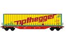B-Models H0 ÖBB Containertragwagen Sgns, Swap Body Nothegger