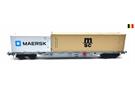 B-Models H0 SNCB Containertragwagen Sgns, Maersk/msc