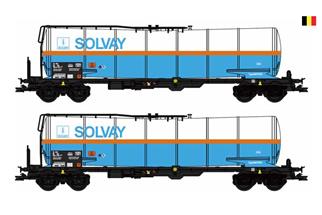 B-Models H0 SNCB Kesselwagen-Set, Solvay, 2-tlg.